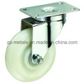 Medium Sized White PP Swivel Caster Wheel